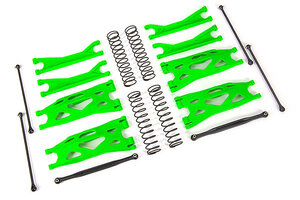 Traxxas 7895G Suspension kit, X-Maxx® WideMaxx®, green (includes front & rear suspension arms, front toe links, driveshafts, shock springs)