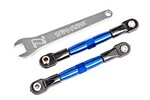 Traxxas 2444X Camber links, front (TUBES blue-anodized, 7075-T6 aluminum, stronger than titanium) (2) Traxxas 2444X Camber links, front (TUBES blue-anodized, 7075-T6 aluminum, stronger than titanium) (2)