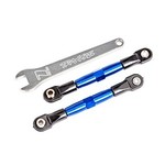 Traxxas 2444X Camber links, front (TUBES blue-anodized, 7075-T6 aluminum, stronger than titanium) (2)