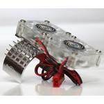 Power Hobby PHBFSSILVER  Aluminum Motor Heatsink & Twin Cooling Fan, for Slash 4WD, Silver