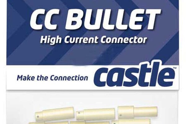 Castle Creations CSE095-0007-00  CSECCBUL43 4mm  High Current CC Bullet Connector Set