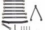 Powerhobby PHSCX24115-Gray  Powerhobby Aluminum Suspension Links Steering Rod Tie Set SCX24 C10 Jeep Gray