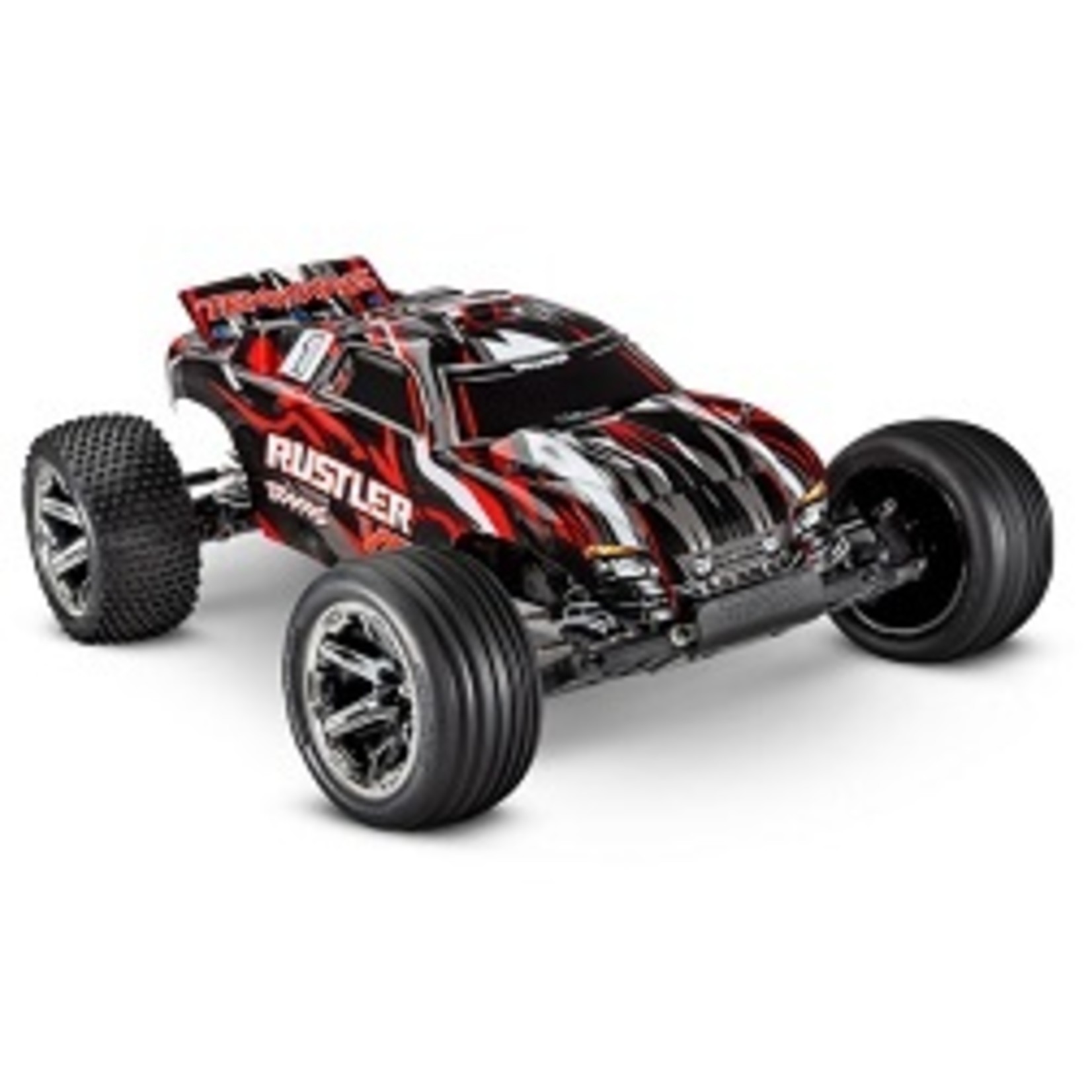Traxxas 37076-74-RED Rustler® VXL:  1/10 Scale Stadium Truck with TQi™ Traxxas Link™ Enabled 2.4GHz Radio System & Traxxas Stability Management (TSM)®