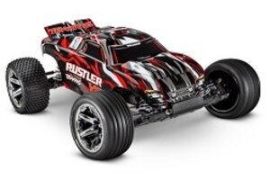 Traxxas 37076-74-RED Rustler® VXL:  1/10 Scale Stadium Truck with TQi™ Traxxas Link™ Enabled 2.4GHz Radio System & Traxxas Stability Management (TSM)®