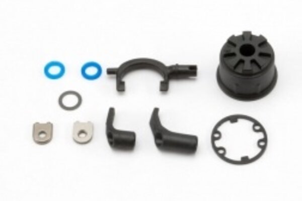 Traxxas 5681 Carrier, differential (heavy duty)/ differential fork/ linkage arms (front & rear)/x-ring gaskets (2)/ ring gear gasket/ bushings (2)/ 6.5x10x0.5 TW