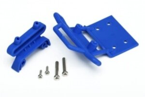 Traxxas 3621X Bumper, front / bumper mount, front / 4x23mm RM (2)/ 3x10mm RST (2) (blue)