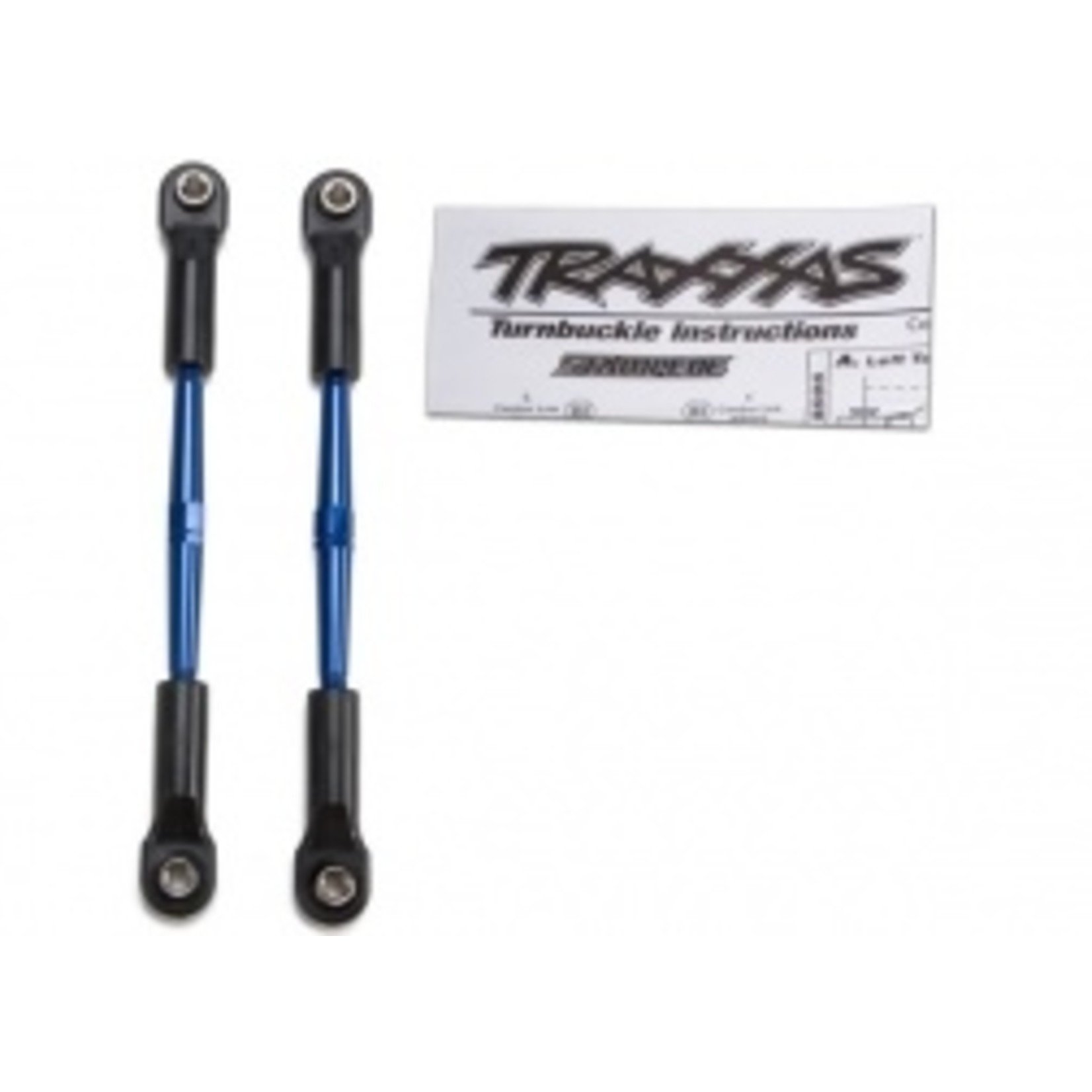 Traxxas 2336A Turnbuckles, aluminum (blue-anodized), toe links, 61mm (2) (assembled w/ rod ends & hollow balls) (fits Stampede®) (requires 5mm aluminum wrench #5477)