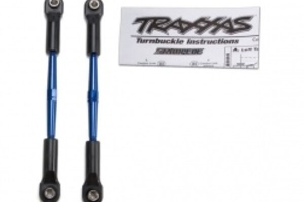 Traxxas 2336A Turnbuckles, aluminum (blue-anodized), toe links, 61mm (2) (assembled w/ rod ends & hollow balls) (fits Stampede®) (requires 5mm aluminum wrench #5477)