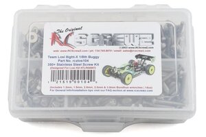 RC Screwz RCZLOS104  RC Screwz TLR 8IGHT-X Stainless Steel Screw Kit