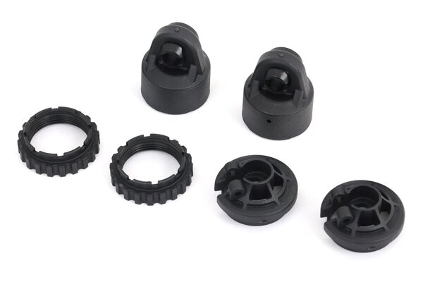 Traxxas 9664 Shock caps, GT-Maxx® shocks (2)/ spring perch/ adjusters (2) (for 2 shocks) (for Sledge™)