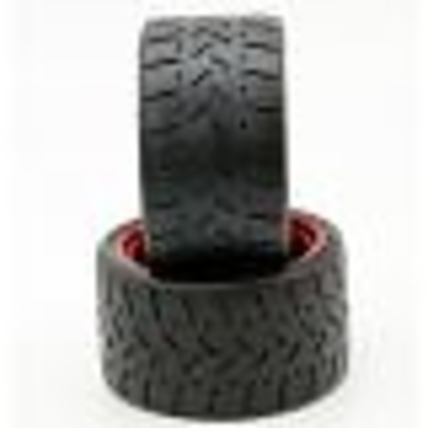 Powerhobby PHT5102-Red  Powerhobby 1/8 Gripper 54/100 Belted Mounted Tires 17mm Red Wheels
