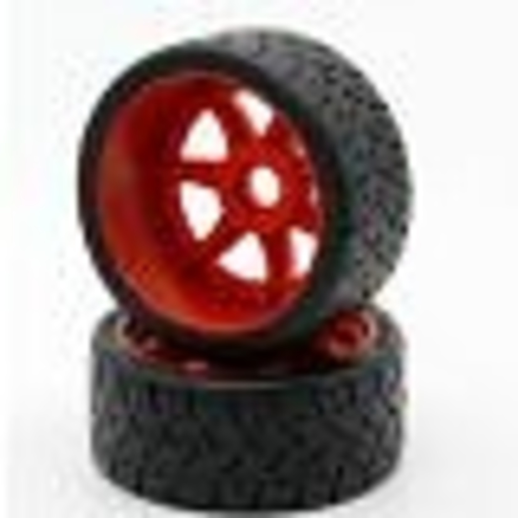 Powerhobby PHT5101-Red  Powerhobby 1/8 Gripper 42/100 Belted Mounted Tires 17mm Red Wheels