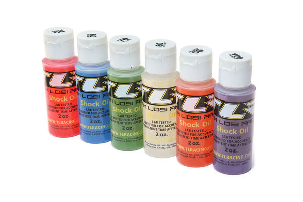 TLR (Team Losi Racing) TLR74021 SIL SHOCK OIL 6 PACK, 50-100WT, 710-1325CST, 2OZ