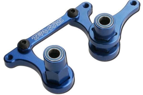 Traxxas 3743A Steering bellcranks, drag link (blue-anodized 6061-T6 aluminum)/ 5x8mm ball bearings (4)/ hardware (assembled)