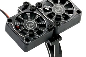 Powerhobby PH1295Black  Powerhobby 1/8 Aluminum HeatSink (Motor Mount) w/Twin Turbo High-Speed 30mm Cooling Fans For 40-42mm Diamtere Motors Powerhobby PH1295Black  Powerhobby 1/8 Aluminum HeatSink (Motor Mount) w/Twin Turbo High-Speed 30mm Cooling Fans For 40-42mm Diamtere Motors