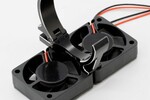 Powerhobby PH1295Black  Powerhobby 1/8 Aluminum HeatSink (Motor Mount) w/Twin Turbo High-Speed 30mm Cooling Fans For 40-42mm Diamtere Motors