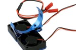 Powerhobby PH1295Blue  Powerhobby 1/8 Aluminum HeatSink (Motor Mount) w/Twin Turbo High-Speed 30mm Cooling Fans For 40-42mm Diamtere Motors
