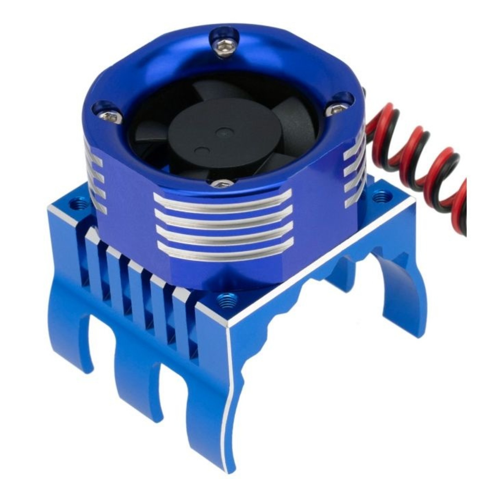 Powerhobby PHT1299-Blue  PowerHobby 1/8 Aluminum High Speed LED Lights Cooling Fan Heatsink Mount Blue
