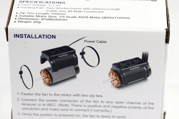 Powerhobby PHF009  1/5 Twin Motor Cooling / Heat Sink Fan with Housing 55mm