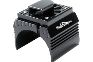 Powerhobby PHB18FSBLACK    Powerhobby Aluminum Motor Heatsink + Cooling Fan For 1/8 Size Motors Black