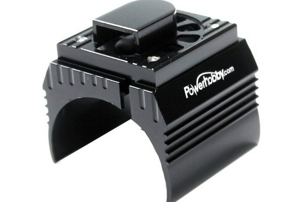 Powerhobby PHB18FSBLACK    Powerhobby Aluminum Motor Heatsink + Cooling Fan For 1/8 Size Motors Black