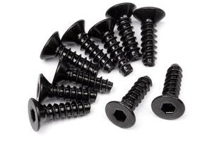 HPI Racing HPI94304  Tp. Flat Head Screw M3X10mm (Hex Socket/10pcs)