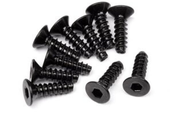 HPI Racing HPI94304  Tp. Flat Head Screw M3X10mm (Hex Socket/10pcs)