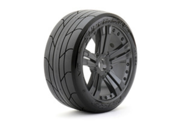 Jetko Tires JKO1504CBMSGB  1/8 Buggy Super Sonic Tires Mounted on Black Claw Rims, Medium Soft, Belted (2)