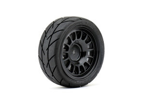 Jetko Tires JKO3203CBSSG 1/10 GT Evolution Tires Mounted on Black Claw Rims, Super Soft (4)
