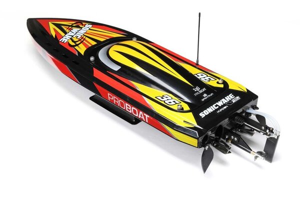 ProBoat PRB08032V2T1  Sonicwake V2 36" Self-Righting Brushless Deep-V RTR, Black