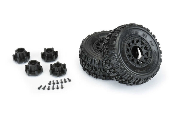 Proline Racing PRO119010  Trencher X SC 2.2/3.0" All Terrain Tires, Mounted on Raid