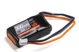 SPEKTRUM SPMX3002S30  7.4V 300mAh 2S 30C LiPo Battery: PH