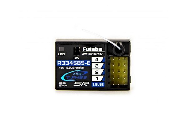 Futaba FUTR334SBS-E  Futaba R334SBS-E T-FHSS SR S.Bus2 4-Channel 2.4GHz Receiver