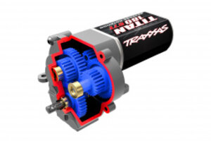 Traxxas 9791X  Transmission, complete (speed gearing) (9.7:1 reduction ratio) (includes Titan® 87T motor)