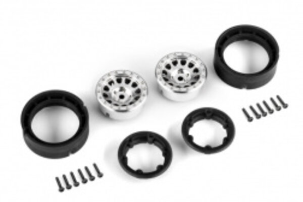 Traxxas 9781  Wheels, 1.0", Method Race Wheels® 105 Beadlock (black, beadlock) (2)