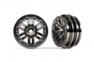 Traxxas 9768-BLKCR Wheels, 1.0" (black chrome) (2)
