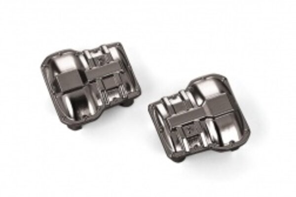 Traxxas 9738-BLKCR Axle cover, front or rear (black chrome) (2)