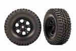 Traxxas 9774  Tires & wheels, assembled (black 1.0" wheels, BFGoodrich® Mud-Terrain™ T/A® KM3 2.2x1.0" tires) (2)