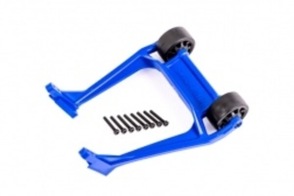 Traxxas 9576X Wheelie bar, blue (assembled)