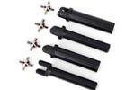 Traxxas 6850X Half shafts, heavy duty (external splined (2)/ internal splined (2))/ metal u-joints (4)
