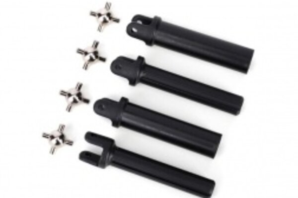 Traxxas 6850X Half shafts, heavy duty (external splined (2)/ internal splined (2))/ metal u-joints (4)