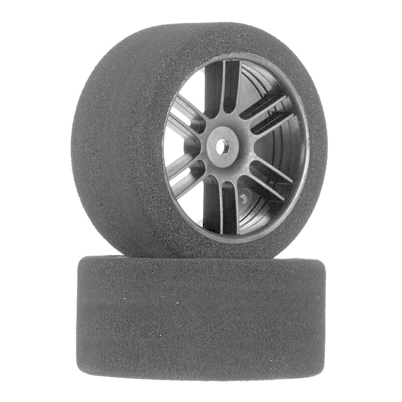 BXRF3035B 1/10 30mm Nitro Touring Foam Tires, Mounted, 35 Rear, Black