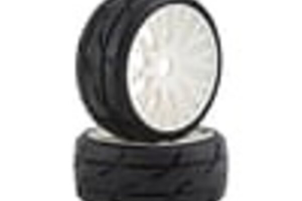 GRP TYRES GRPGTH03-XB1  GRP Tires GT - TO3 Revo Belted Pre-Mounted 1/8 Buggy Tires (White) (2) (XB1) w/FLEX Wheel