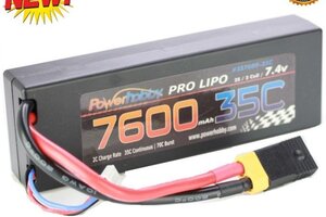 Powerhobby PHB2S7600MAH35CXT60  Powerhobby 2s 7.4v 7600mah 35c Lipo Battery w XT60 Plug + Traxxas Adapter