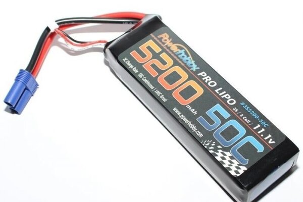 Powerhobby PH3S5200MAH50CEC5  Powerhobby 3s 11.1v 5200mah 50c Lipo Battery w EC5 Plug