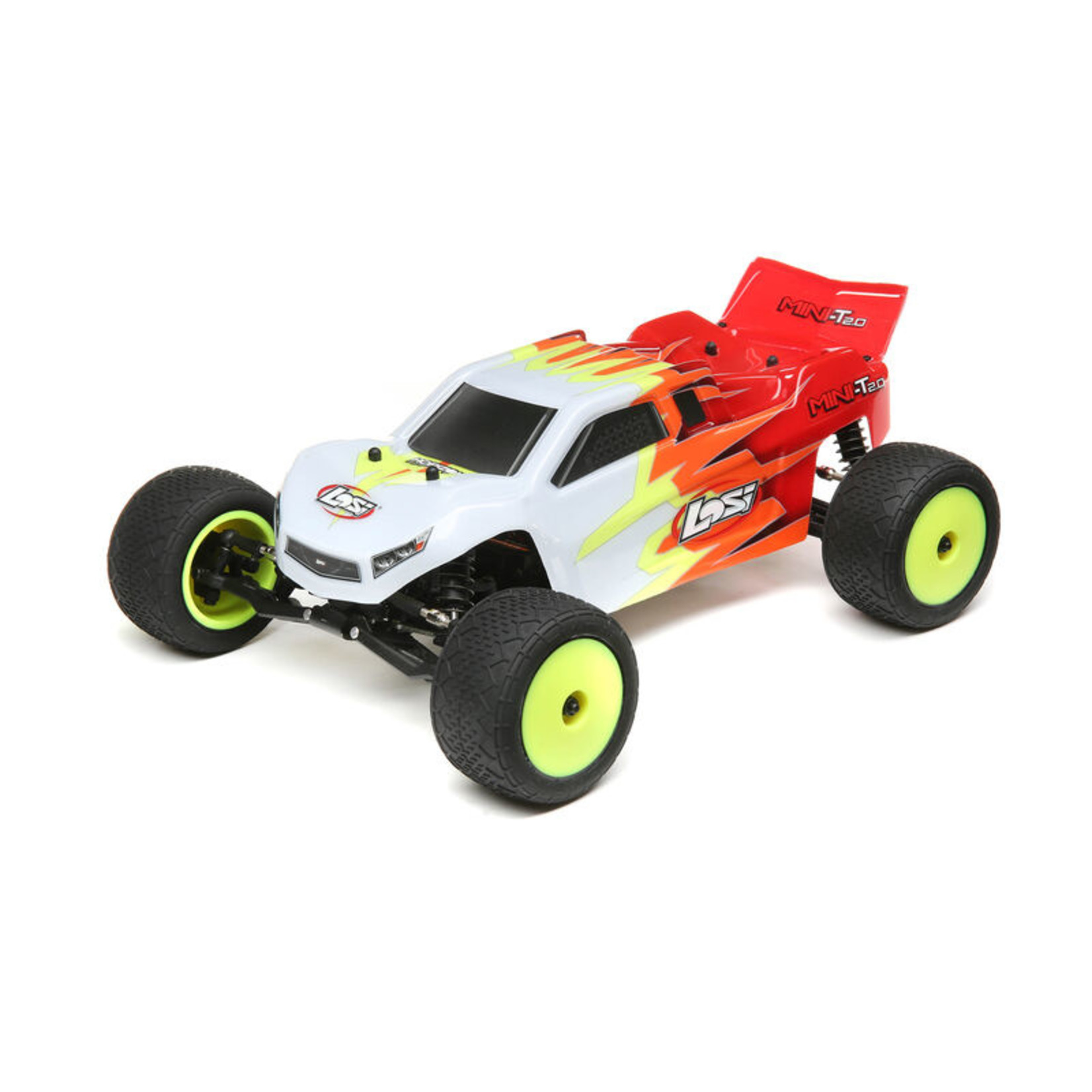 LOSI LOS01015T1  1/18 Mini-T 2.0 2WD Stadium Truck Brushed RTR, Red/White