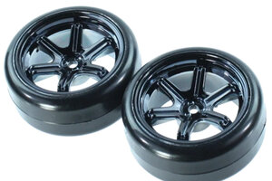 Redcat Racing BS204-010 Wheel (Black chrome rim and Tire) QTY 2