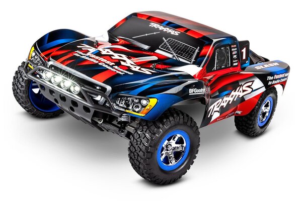 Traxxas 58034-61-RBLU Slash: 1/10-Scale 2WD Short Course Racing Truck with TQ™ 2.4GHz radio system and LED lights