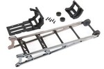Traxxas 9460X Wheelie bar, black chrome (assembled)/ wheelie bar mount