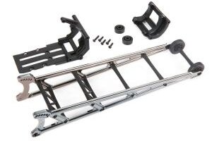 Traxxas 9460X Wheelie bar, black chrome (assembled)/ wheelie bar mount